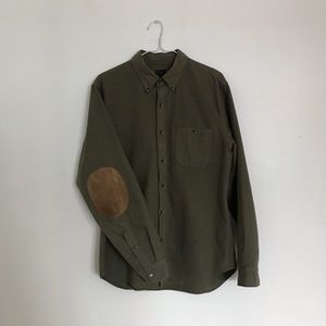 J.Crew Chamois shirt with suede elbow patches